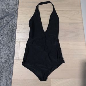 American Apparel Black Halter Swimsuit